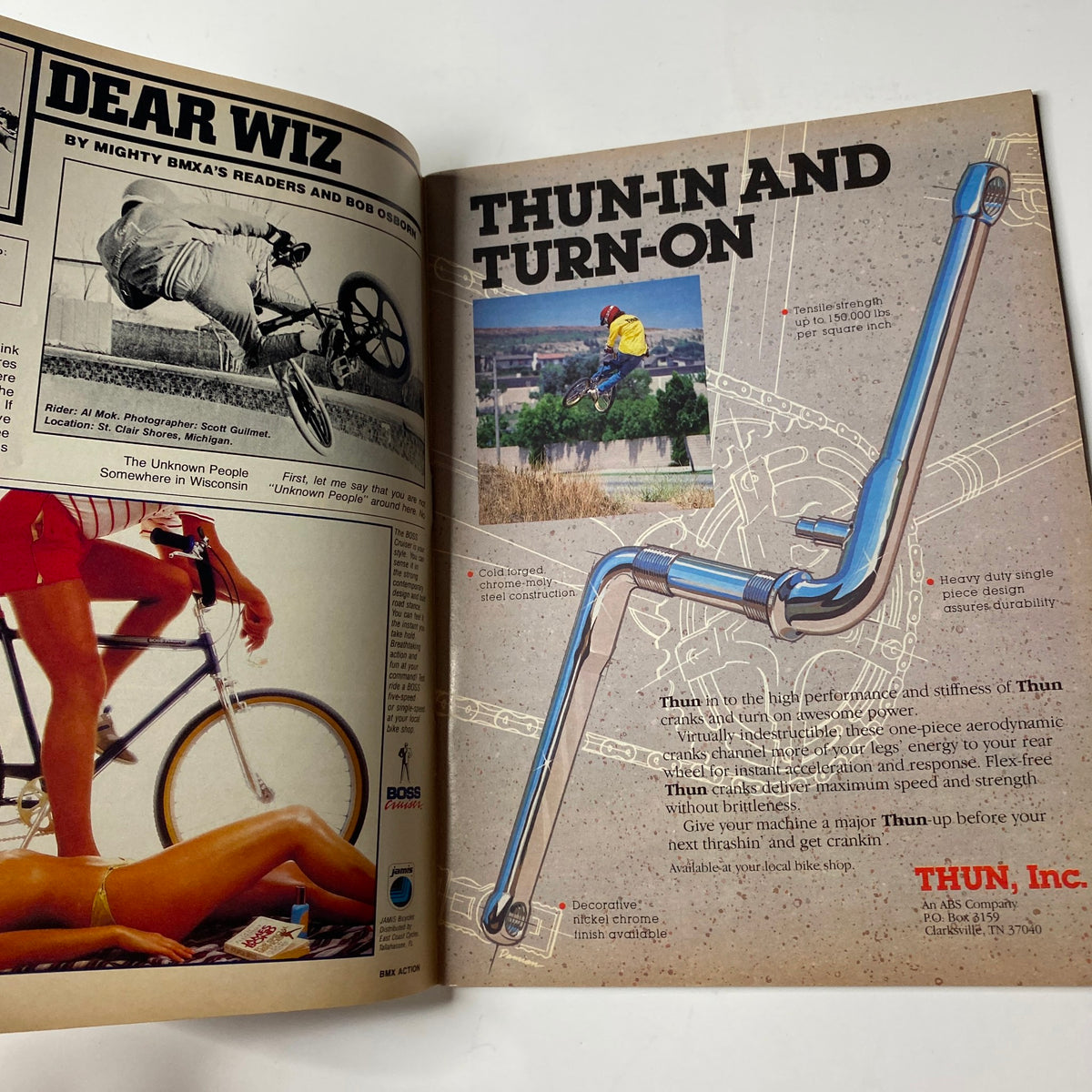 BMX Action Magazine September 1983 featuring the 'Dear Wiz' section with advice and BMX tips, indicative of the community engagement in early BMX culture.