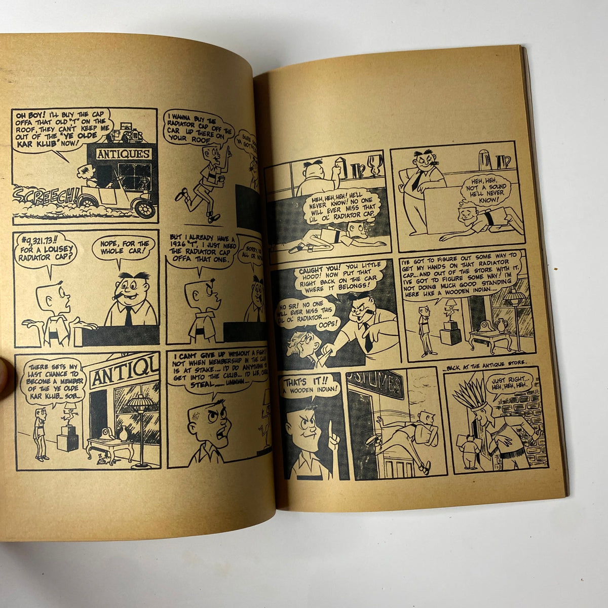 Second inside page of the 1960 Second Edition Car Toons Comic Magazine by Millar and Williams, displaying humorous comic strips and characters from the publication.