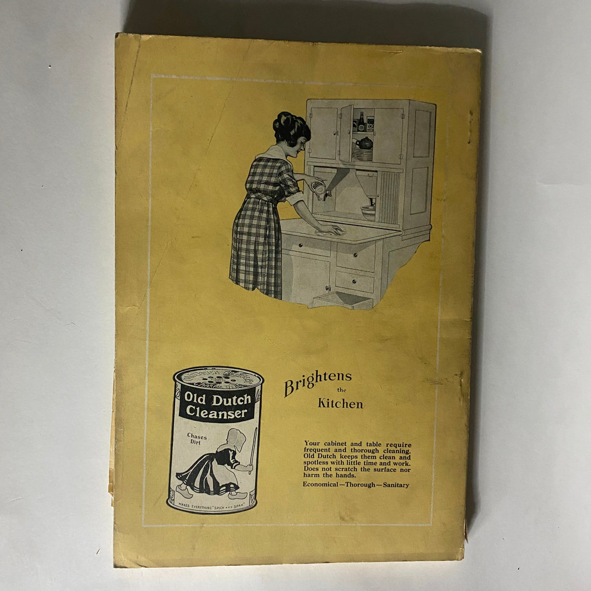 Back cover of National Geographic Magazine December 1921 featuring an advertisement with vintage design.