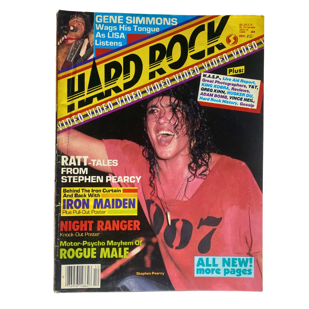 Vintage Hard Rock Magazine December 1985 Vince Neil and Kiss w Centerfold No Label