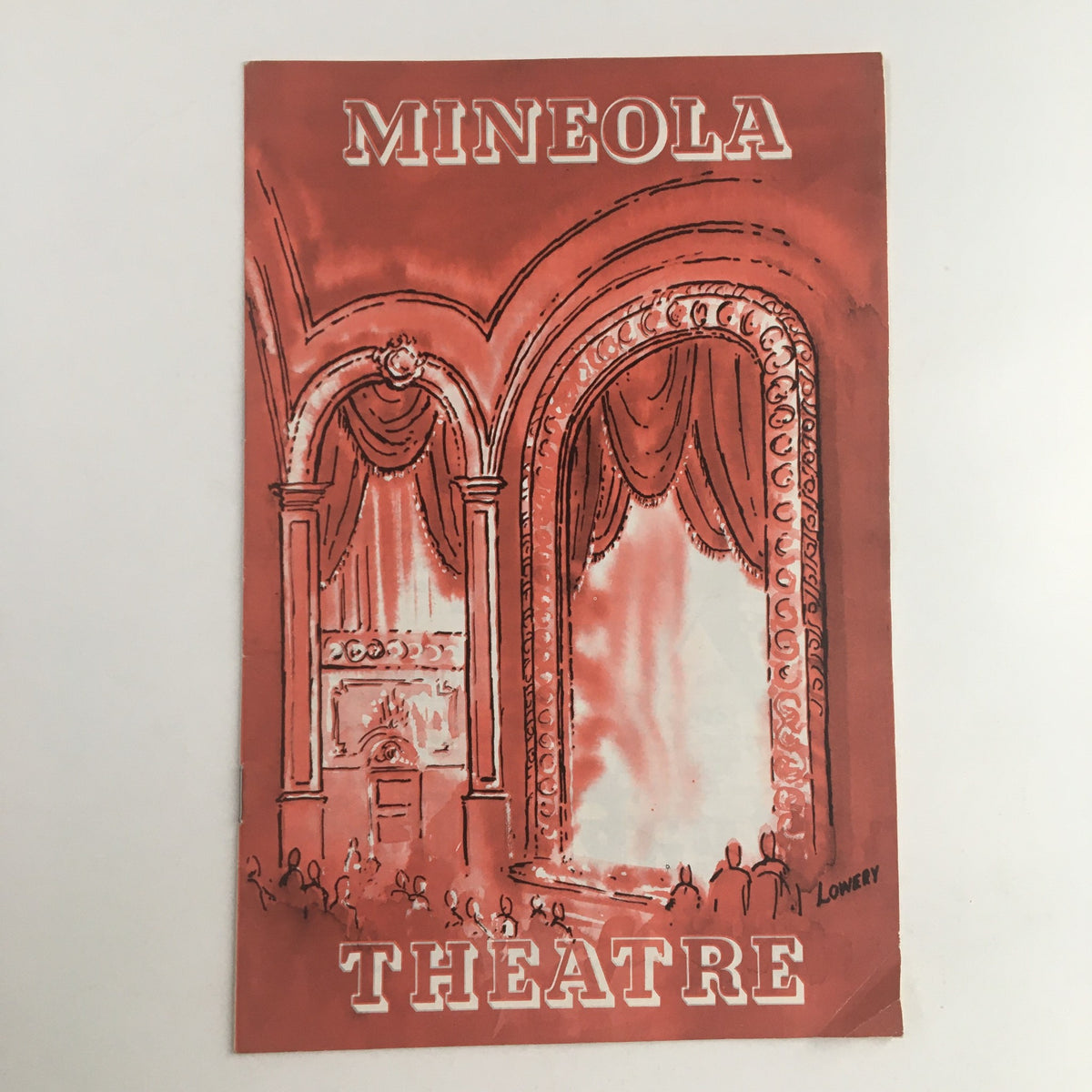 Cover of the 1965 Mineola Theatre program for 'How To Succeed In Business Without Really Trying', featuring an artistic sketch of the theater interior.