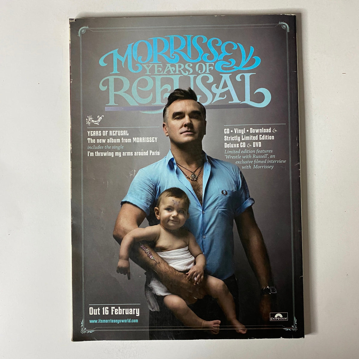 Cover image of Mojo Music Magazine March 2009 featuring Morrissey with the headline for his album 'Years of Refusal', encapsulating the essence of the music scene.