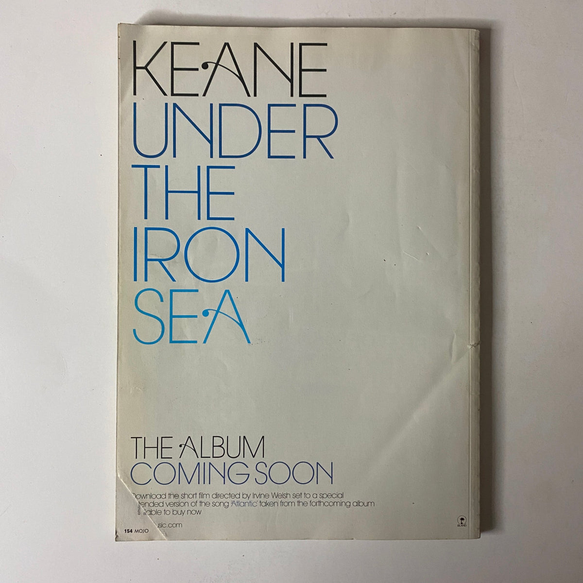 Back cover of Mojo Music Magazine June 2006 featuring promotion for the album 'Under the Iron Sea' by Keane.