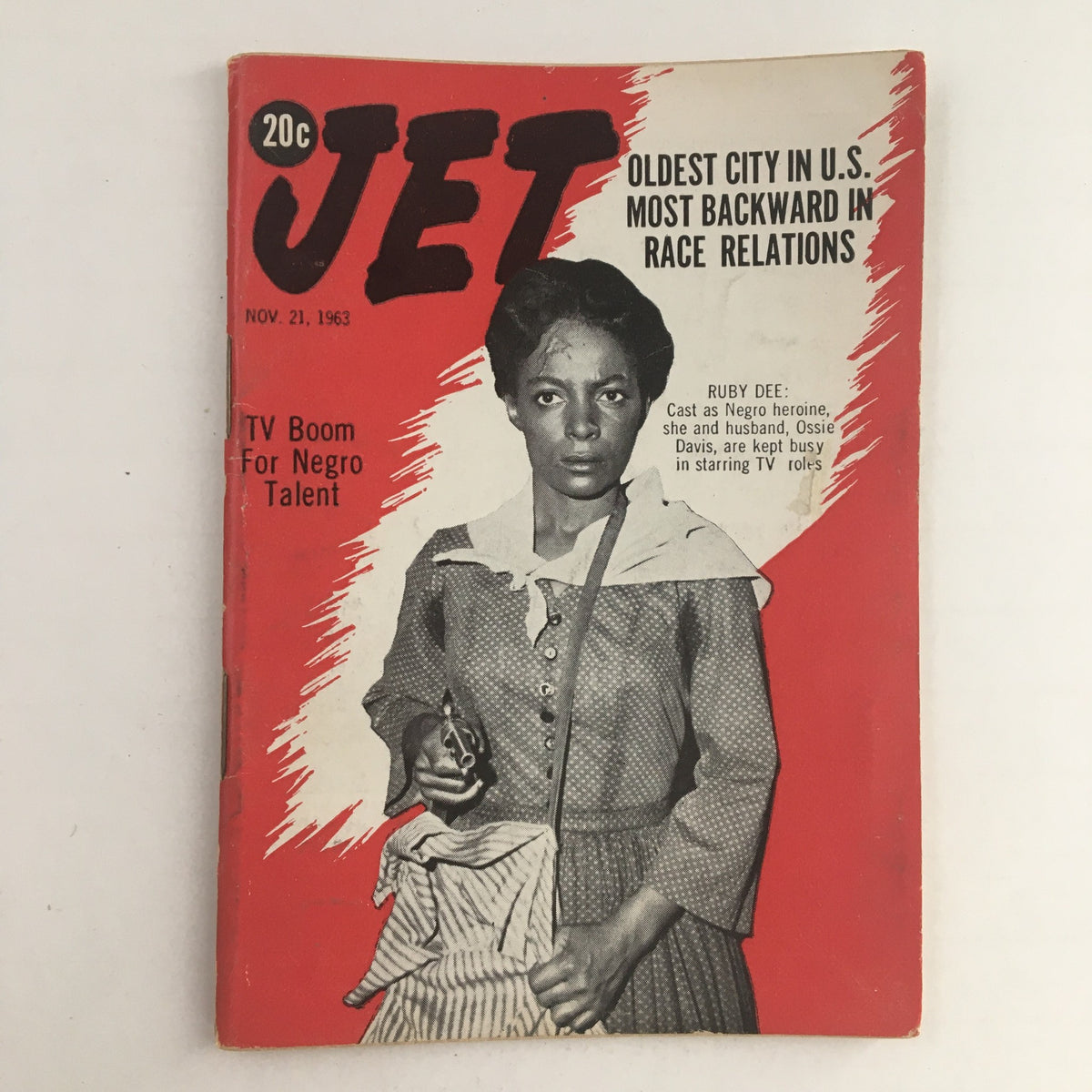 Jet Magazine November 21 1963 featuring Ruby Dee as a Negro heroine, highlighting cultural representation during the civil rights movement.