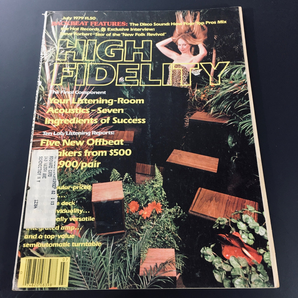 Cover of VTG High Fidelity Magazine July 1979 showcasing the 'Star of the New Folk Revival' with vibrant colors and imagery reflecting 1970s music culture.