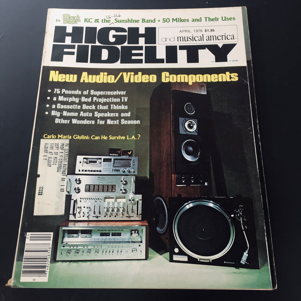 Cover of VTG High Fidelity Magazine, April 1978 featuring New Audio & Video Components, highlighting audio equipment and technologies from the late 1970s.