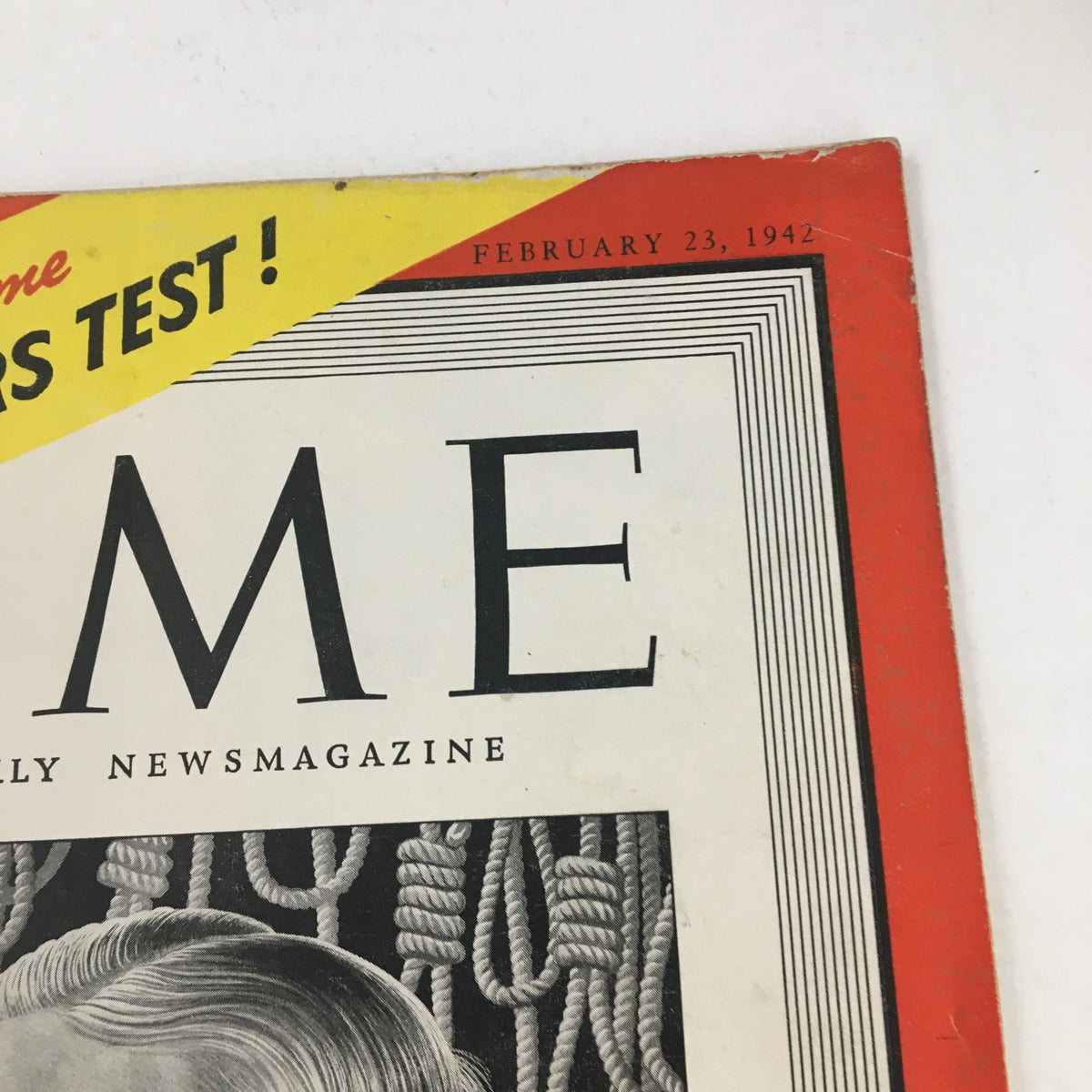 Cover of Time Magazine from February 23, 1942, featuring an image related to Reinhard Heydrich, known for his role in the Gestapo. The magazine demonstrates historical significance and vintage appeal.