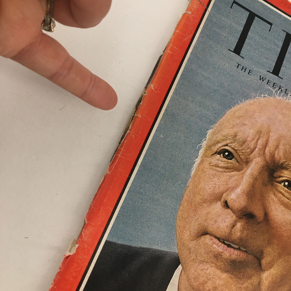 Cover of Time Magazine from October 9, 1964, featuring Associate Justice Hugo Black, showing minor wear and protective covering.