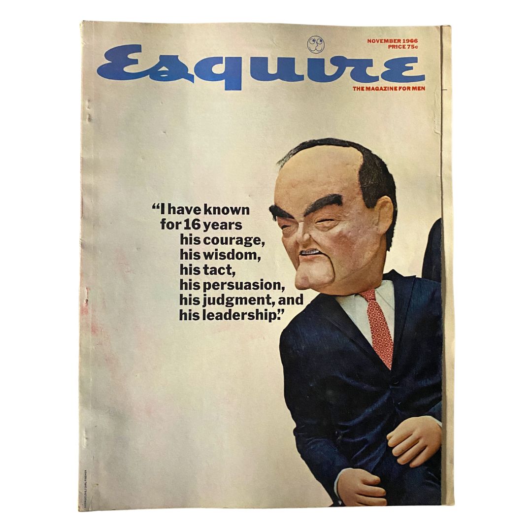 Esquire Magazine, November 1966, No. 396: Featuring George Lois' 'Puppet Politic' on the cover