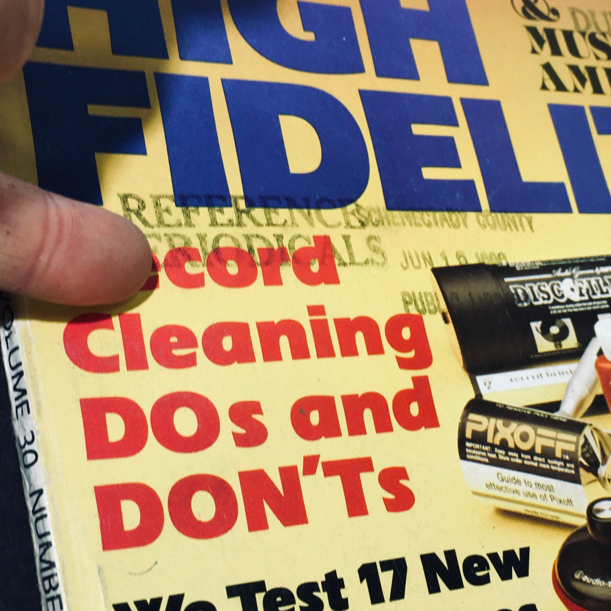 Detail of High Fidelity Magazine July 1980 cover with emphasis on Record Cleaning Dos and Don'ts section, relevant to audio enthusiasts.