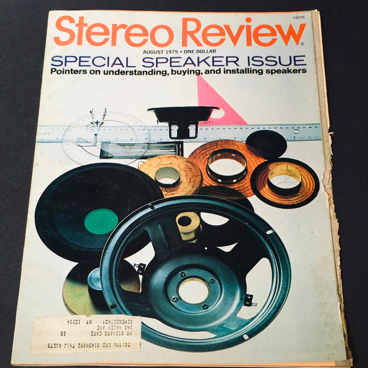 Cover of Vintage Stereo Review Magazine August 1975 featuring a special speaker issue on buying and installing speakers.