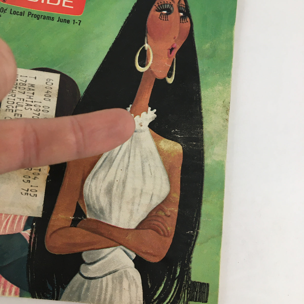 Cover of TV Guide Magazine June 1 1974 featuring an illustration of Sonny and Cher Bono, showcasing a retro 1970s aesthetic with vibrant colors.
