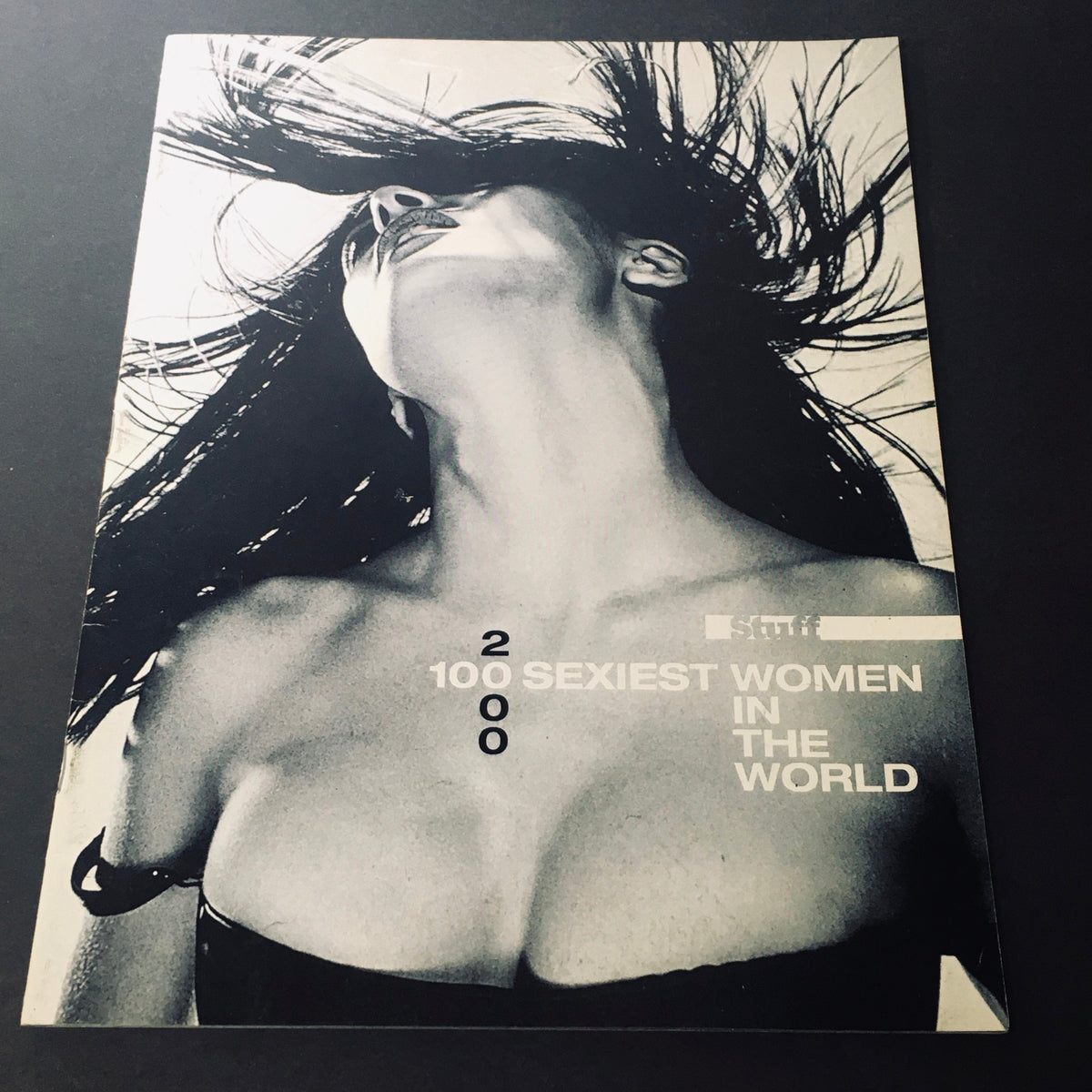 Cover of Stuff For Him Magazine 2000 featuring the title '100 Sexiest Women In The World' with an artistic black and white photograph of a woman's silhouette.