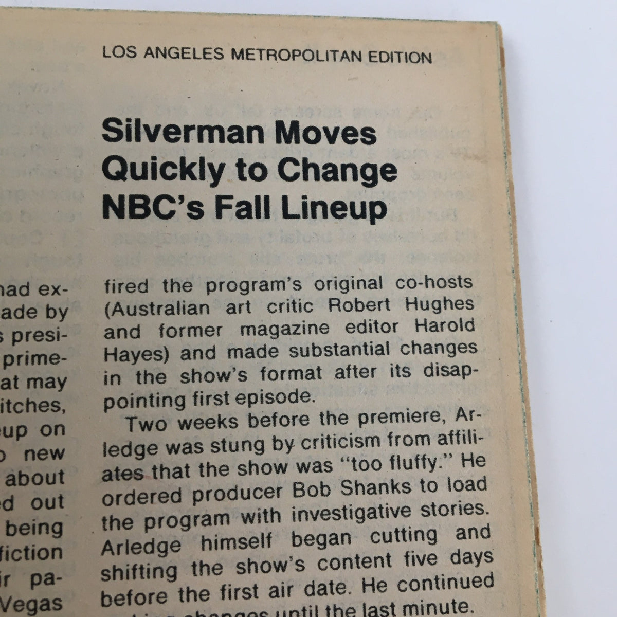 Page from TV Guide Magazine June 24 1978 discussing NBC's fall lineup changes, indicating the magazine's insight into the television industry of the late 1970s.