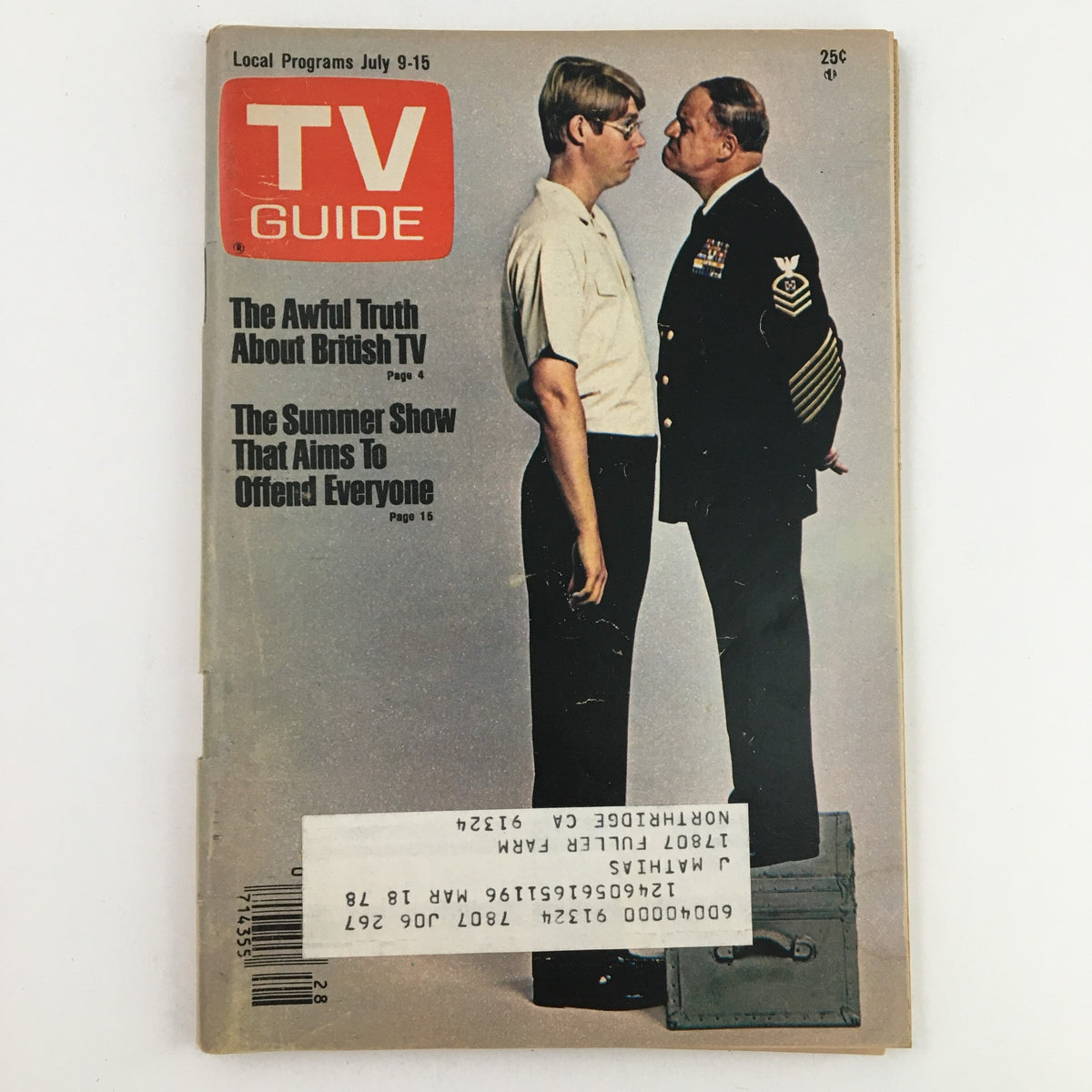 Cover of TV Guide Magazine July 9 1977 featuring Don Rickles and Peter Isacksen, showcasing articles on British TV and controversial summer programming.