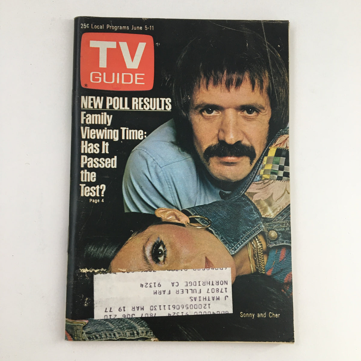 TV Guide Magazine June 5 1976 Sonny and Cher Cover L.A. Edition