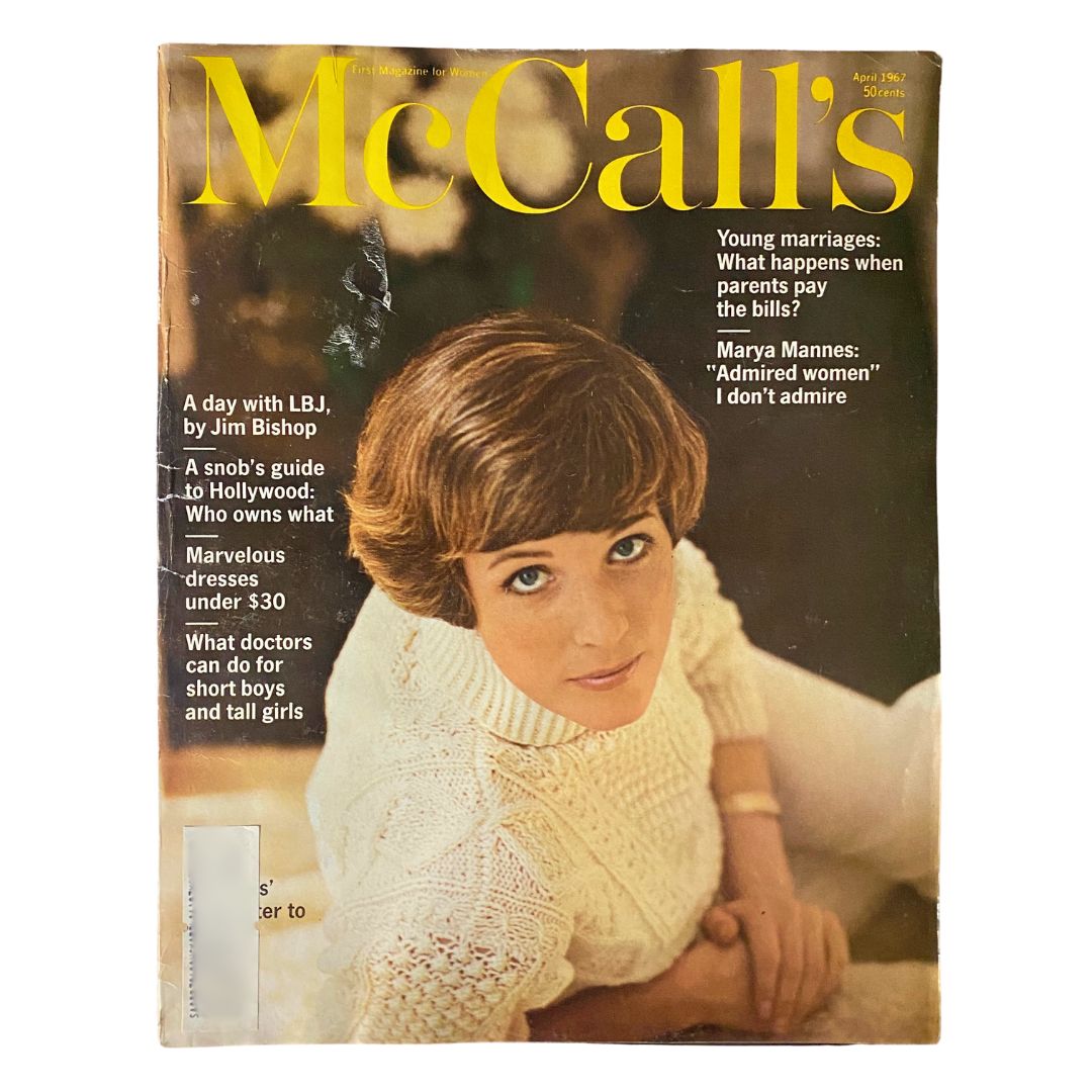 Vintage McCall's Magazine April 1967 Julie Andrews and Lyndon B. Johnson