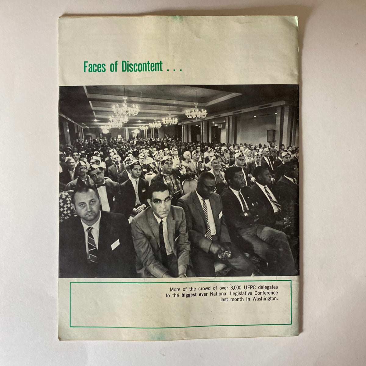 Black and white photograph of a large crowd at the National Legislative Conference, as featured in the VTG The Union Postal Clerk Journal July 1969.