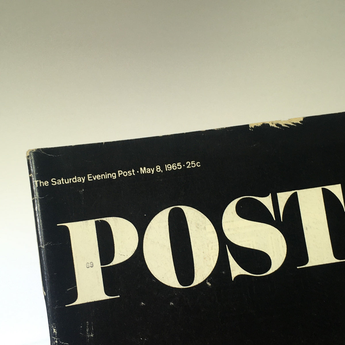Cover of VTG The Saturday Evening Post dated May 8, 1965, featuring the title prominently displayed along with the date and price of 25 cents. The cover shows signs of wear, indicating it is a vintage magazine.