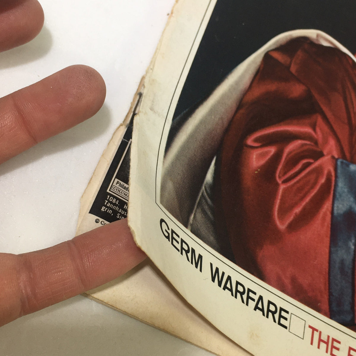 Detail of the January 30, 1965 The Saturday Evening Post cover showing the edge with sections titled 'Germ Warfare' and 'The Fake Doctor'.