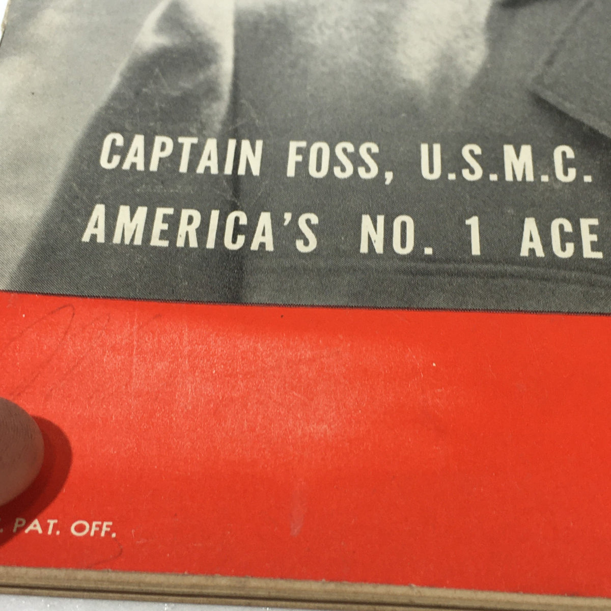 Close-up of the vintage Life Magazine cover highlighting Captain Joe Foss, U.S.M.C., America's #1 Ace.