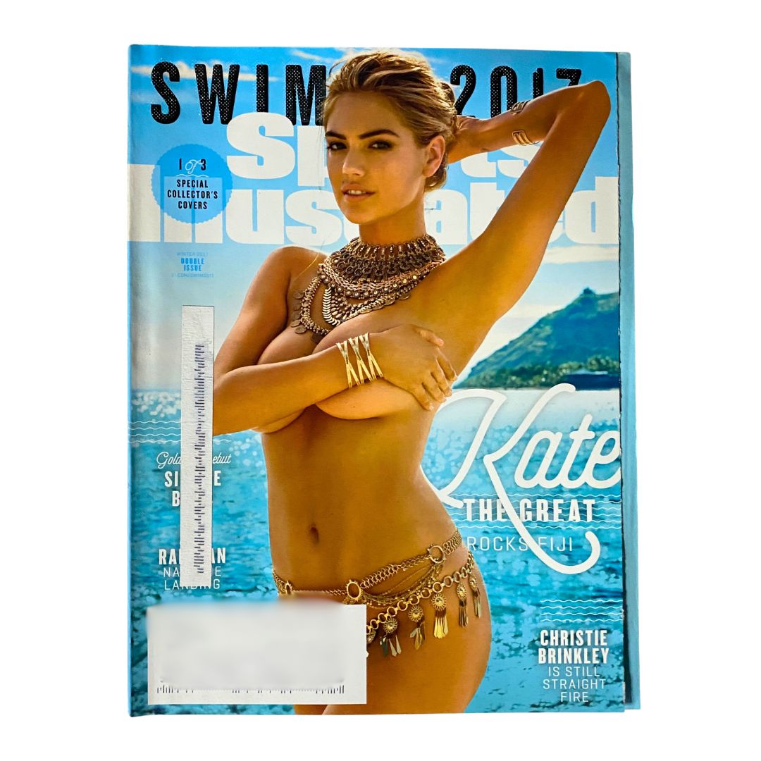 Sports Illustrated Magazine 2017 featuring Kate Upton on the cover, showcasing her in a glamorous swimsuit, highlighting the essence of beauty and fashion trends of the year.