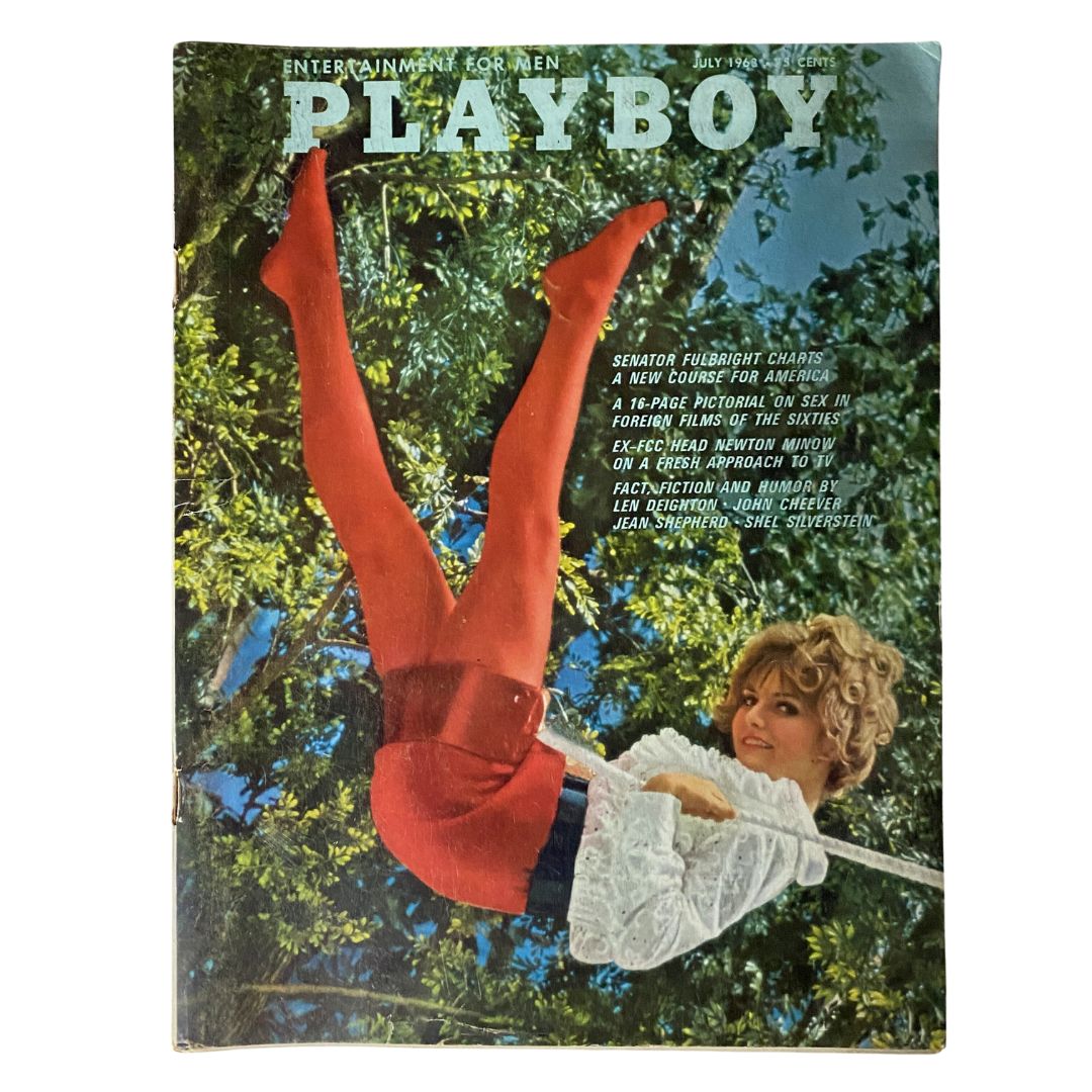 VTG Playboy Magazine July 1968 cover featuring Melodye Prentiss, showcasing a vintage design and iconic imagery from the era.