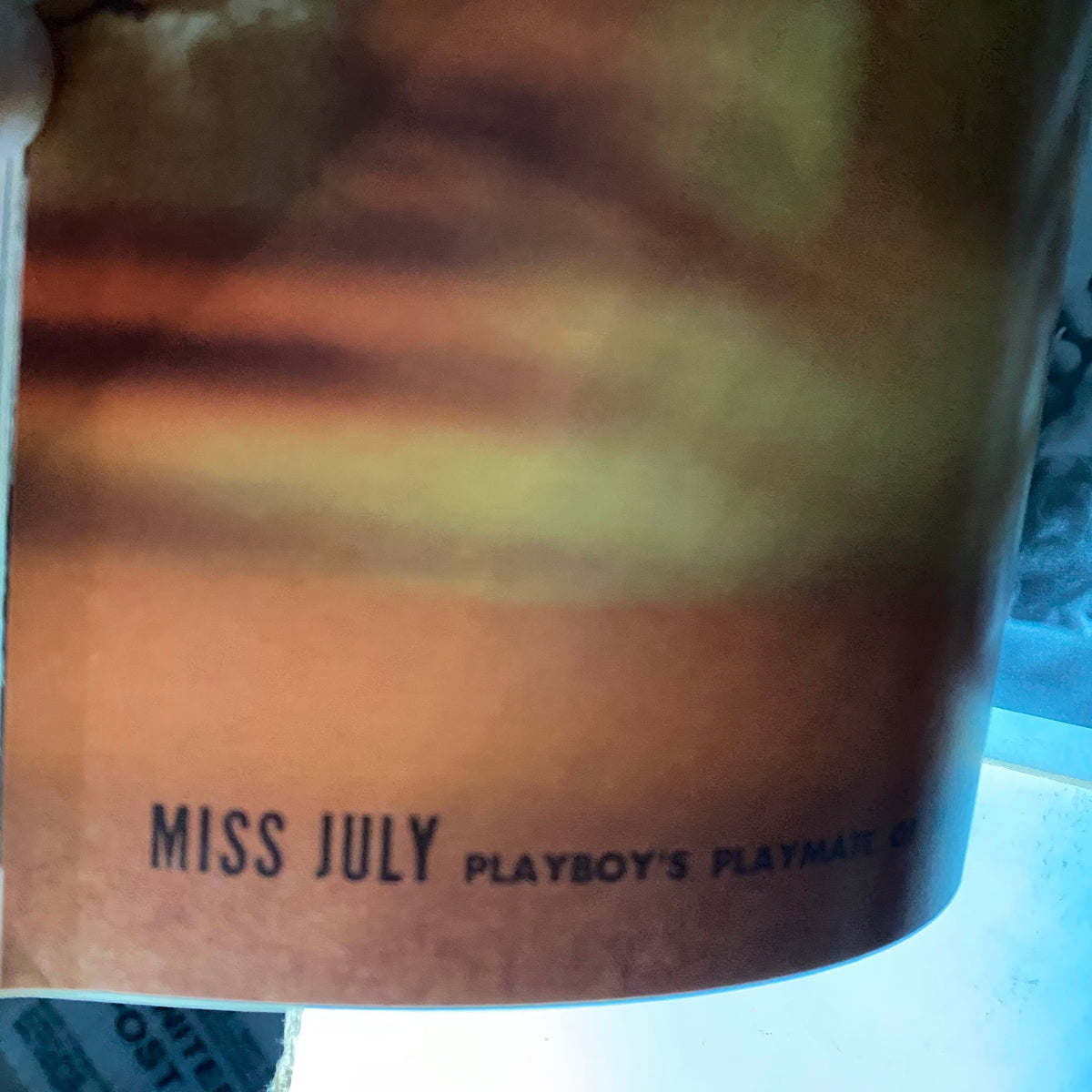 Vintage Playboy magazine July 1968 featuring Melodye Prentiss as Miss July, showcasing the iconic centerfold page.