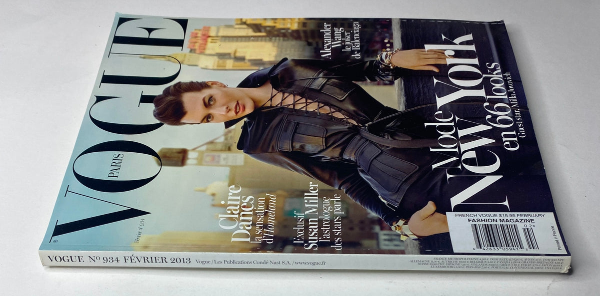 Vogue Paris Magazine February 2013 No. 934 with Milla Jovovich on the back cover, highlighting fashion trends of the season.