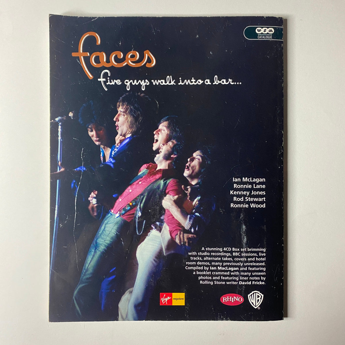 Back cover of Uncut Magazine Presents NME Originals Vol 1 Issue 15 featuring the Faces, illustrating the connection between glam rock and its leading artists.