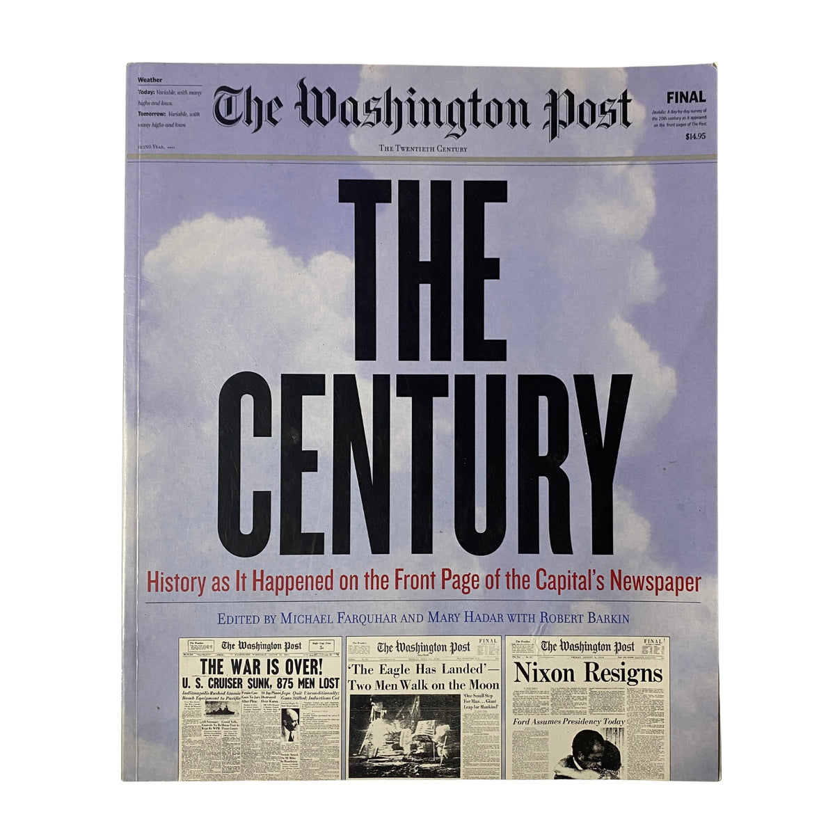 Cover of The Washington Post Magazine 1999 titled 'The Century: Capital's Newspaper', featuring a bold title and historical headlines.