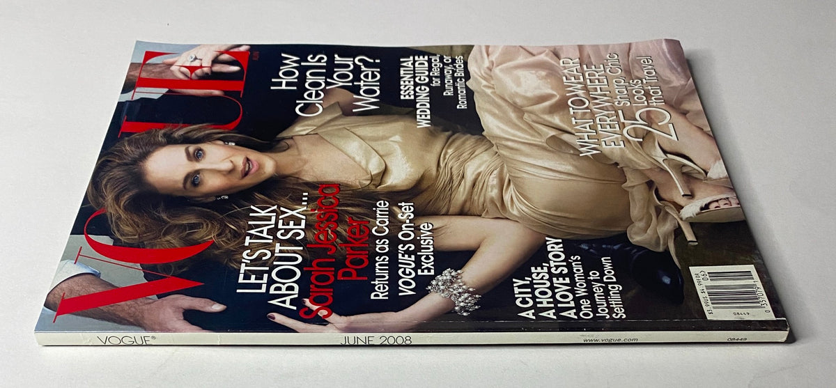Vogue Magazine June 2008 featuring Sarah Jessica Parker on the cover, showcasing her iconic style and the announcement of the Sex and the City film.