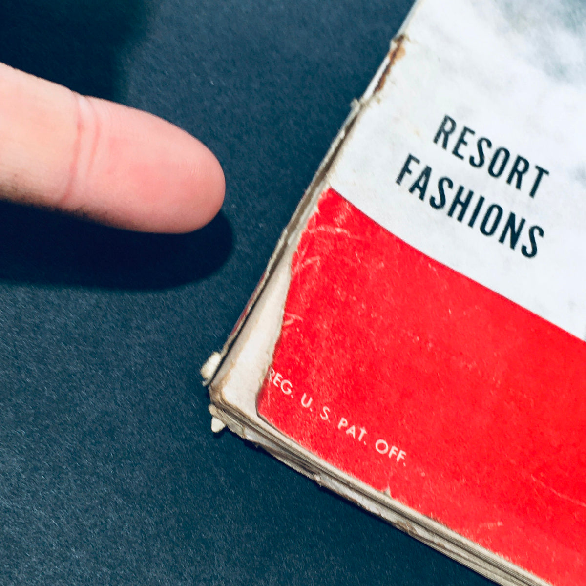 Detail view of the spine of VTG Life Magazine January 26 1948 highlighting the text 'Resort Fashions' with indication of wear.