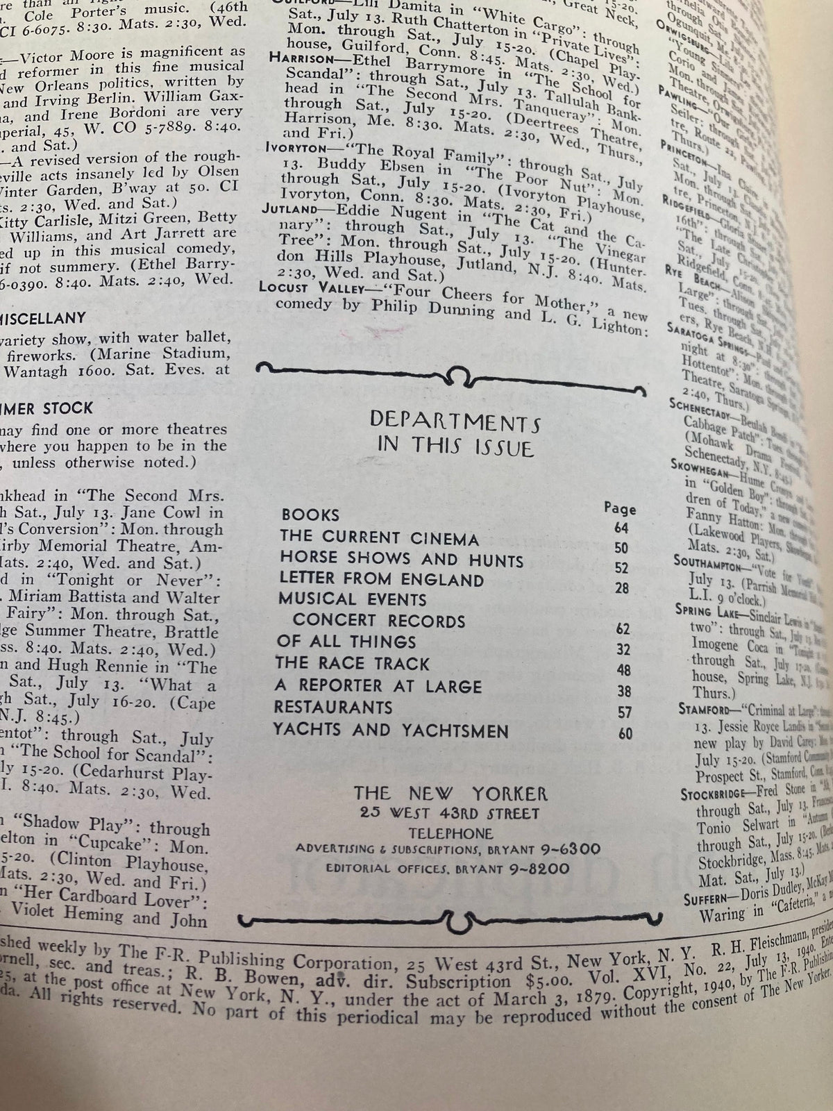 The New Yorker Magazine July 13 1940 Campaigning South by Ilonka Karasz No Label