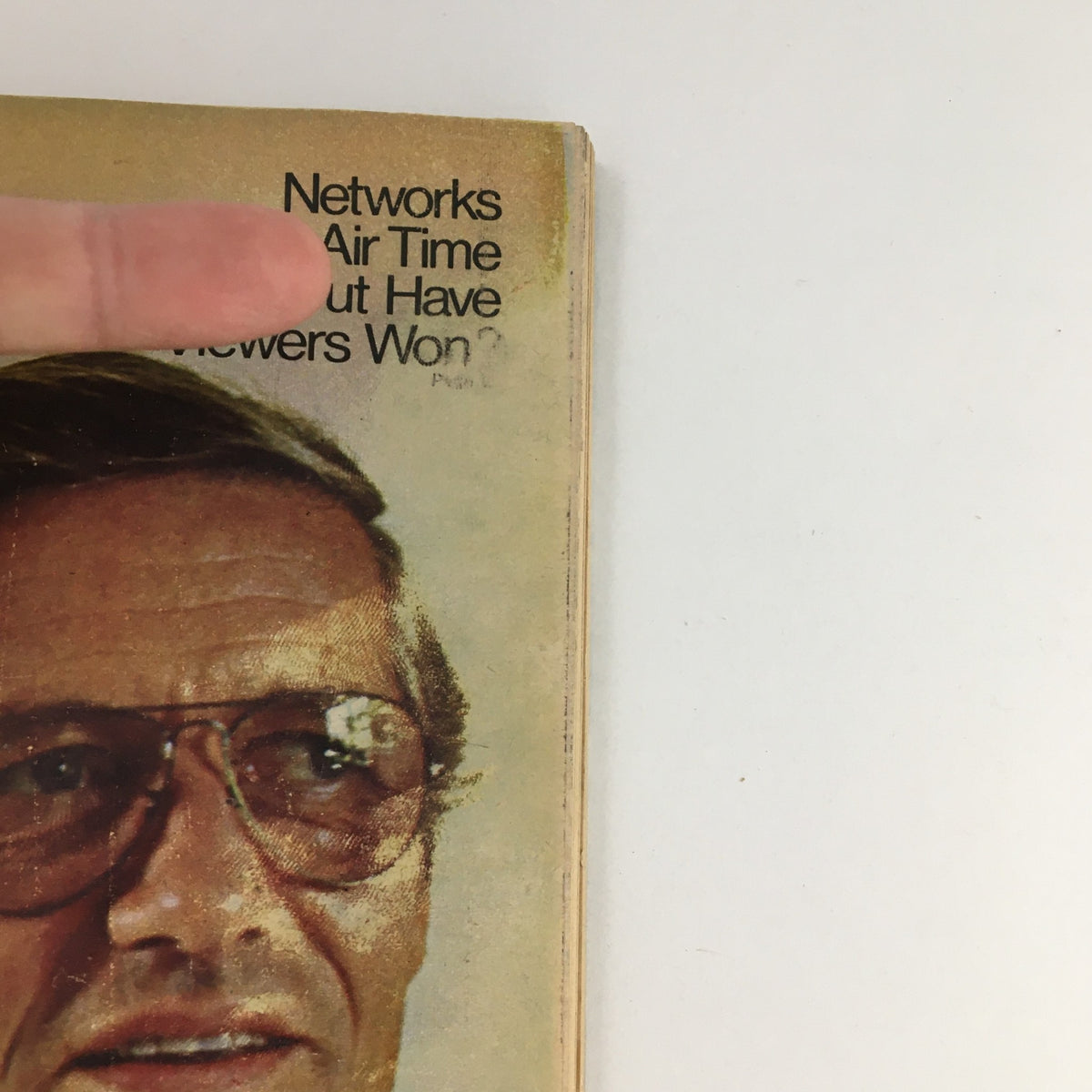 Close-up of the cover of TV Guide Magazine February 12, 1972, with Arthur Hill's portrait and the title 'Networks Lost Air Time - But Have Viewers Won?' reflecting the era's television landscape.