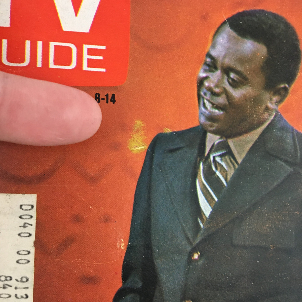 Close-up view of the cover of TV Guide Magazine January 8 1972 with Flip Wilson, highlighting the magazine's original price and issue date.