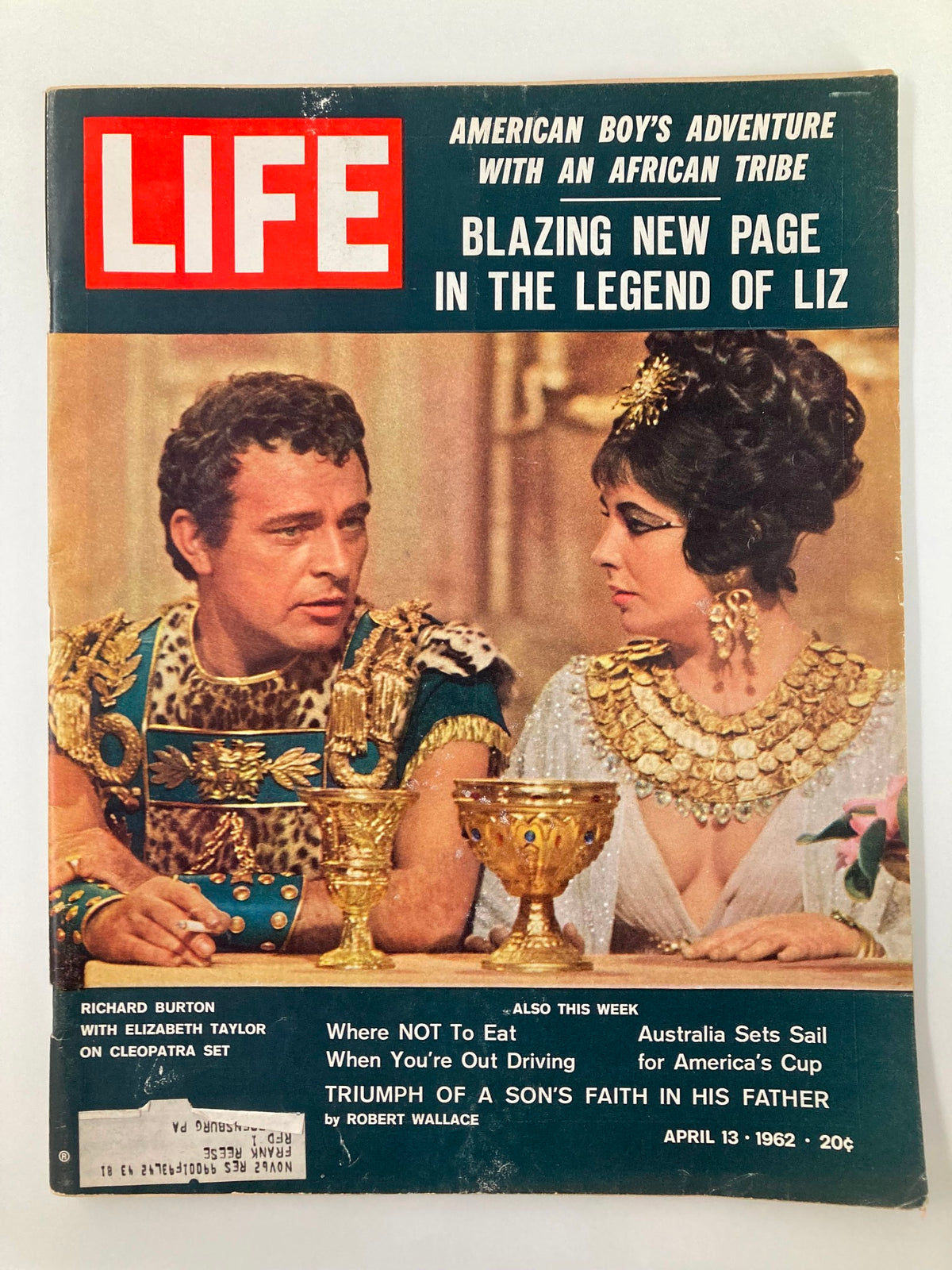 Life Magazine April 13 1962 Richard Burton with Elizabeth Taylor Cover