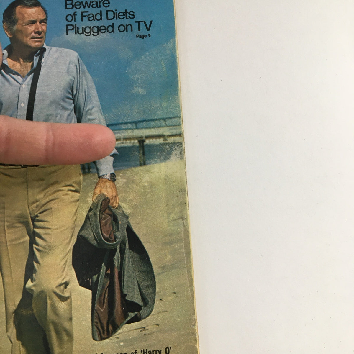 TV Guide Magazine January 11, 1975, featuring David Janssen from 'Harry O' with a scenic background, capturing 1970s television culture.