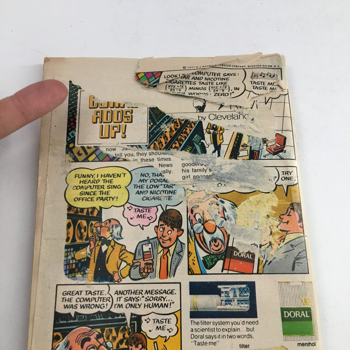 Back cover of TV Guide Magazine January 22 1972 displaying a comic strip and advertisements, reflecting the vintage style of television magazines from the early 1970s.