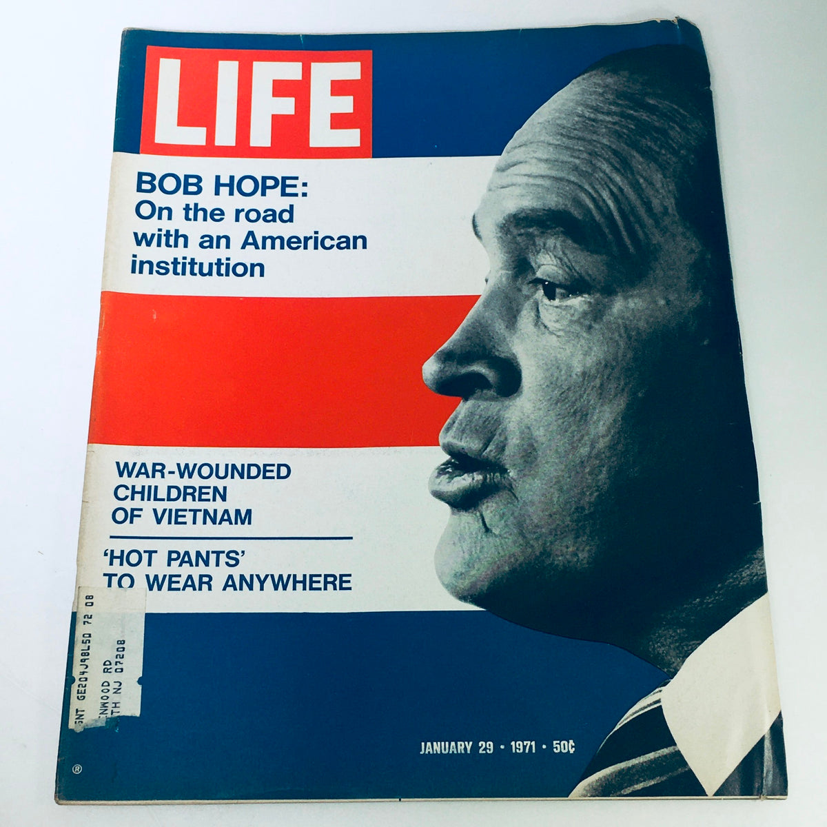 Vintage Life Magazine cover from January 21, 1971, featuring Bob Hope and highlighting war-wounded children of Vietnam.
