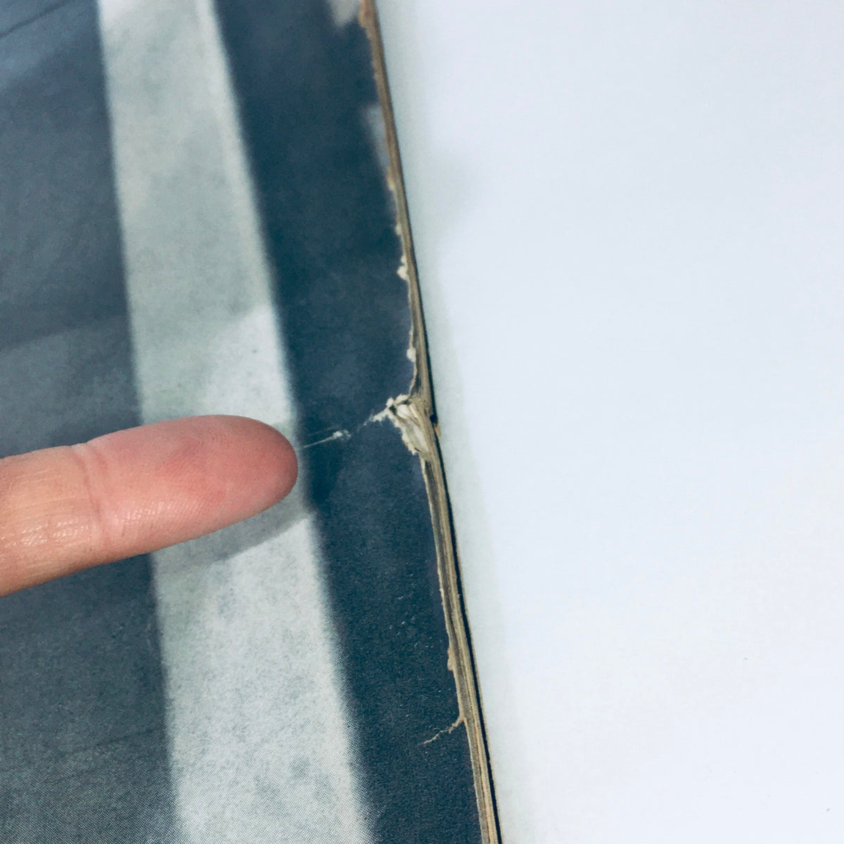 Close-up of the side edge of the VTG Life Magazine from October 20, 1967, showing minor wear and tear, indicative of its vintage condition.