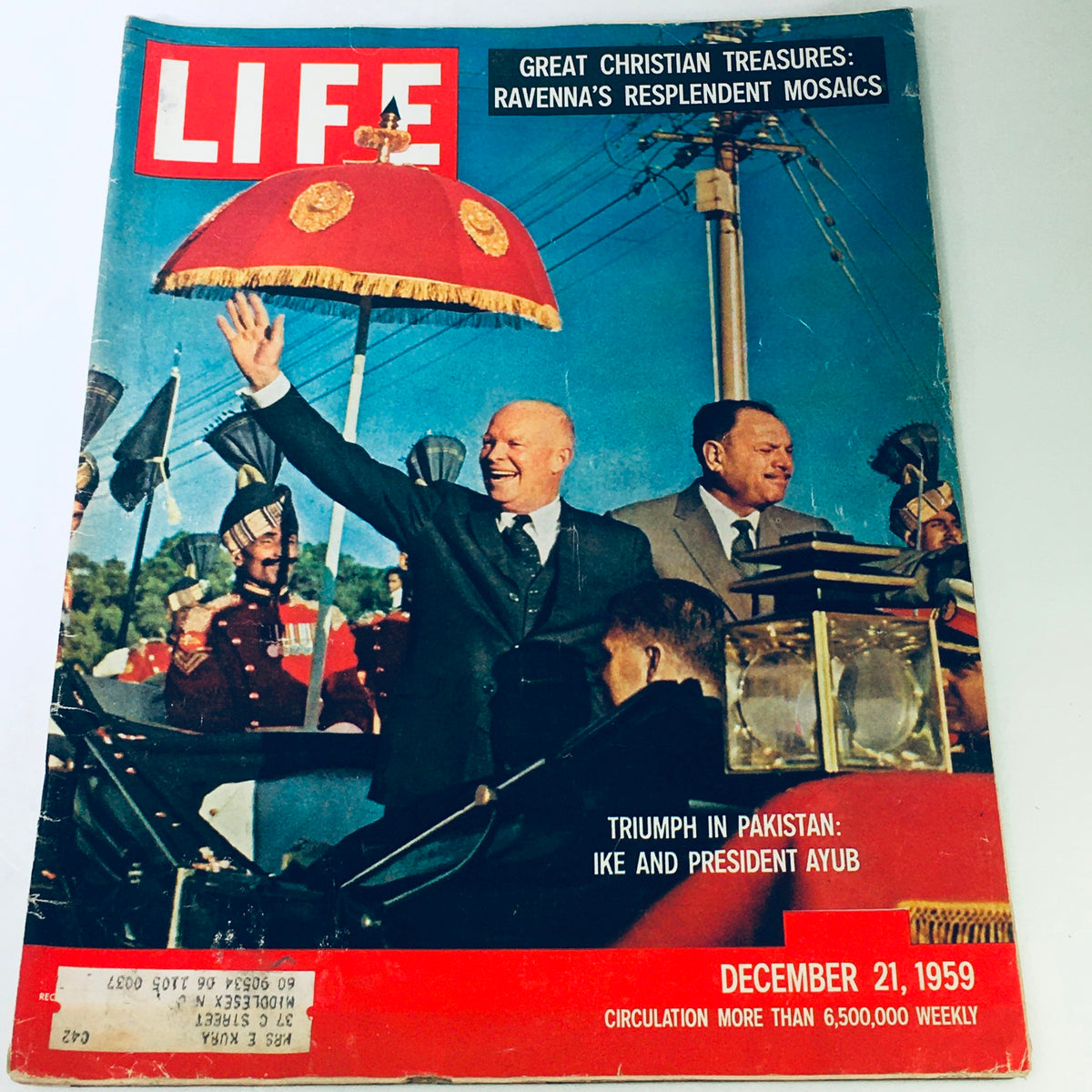 Life Magazine December 21, 1959 - Eisenhower & Ayub Khan, Historic Political Leaders, Good Condition