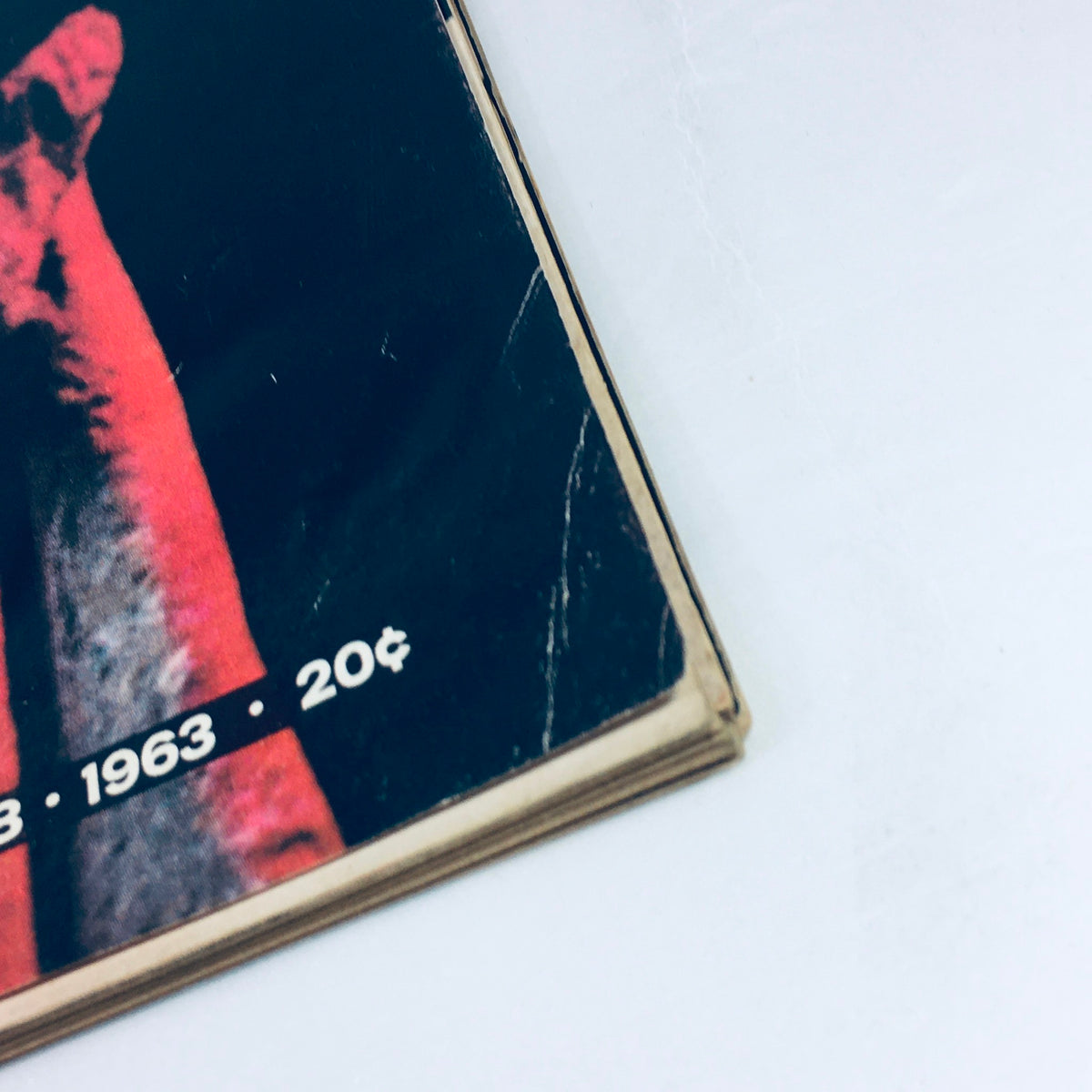 Detail of the front cover of VTG Life Magazine February 8, 1963, featuring bold colors and price tag indication. This collectible magazine is themed 'Greece Part III: Soaring Thought, Stark Drama.'