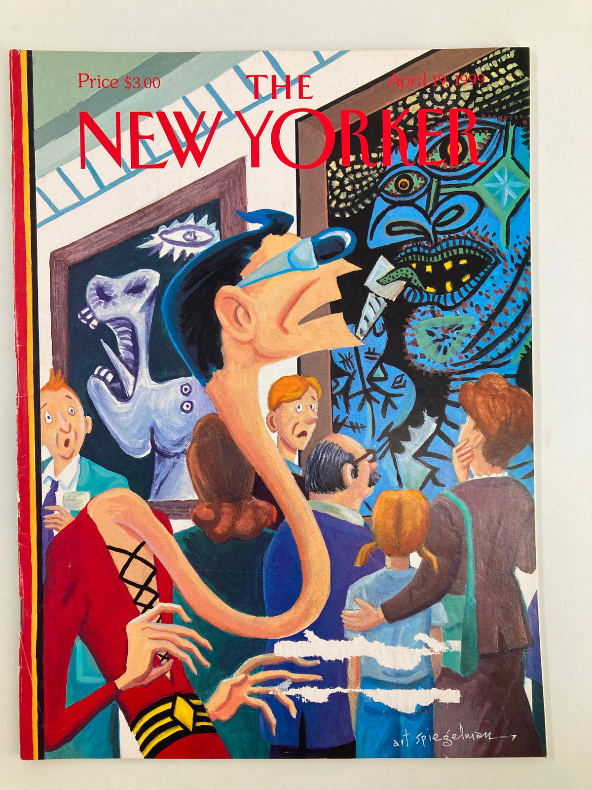 Cover of The New Yorker, April 19, 1999, featuring 'The Plastic Arts' by Art Spiegelman