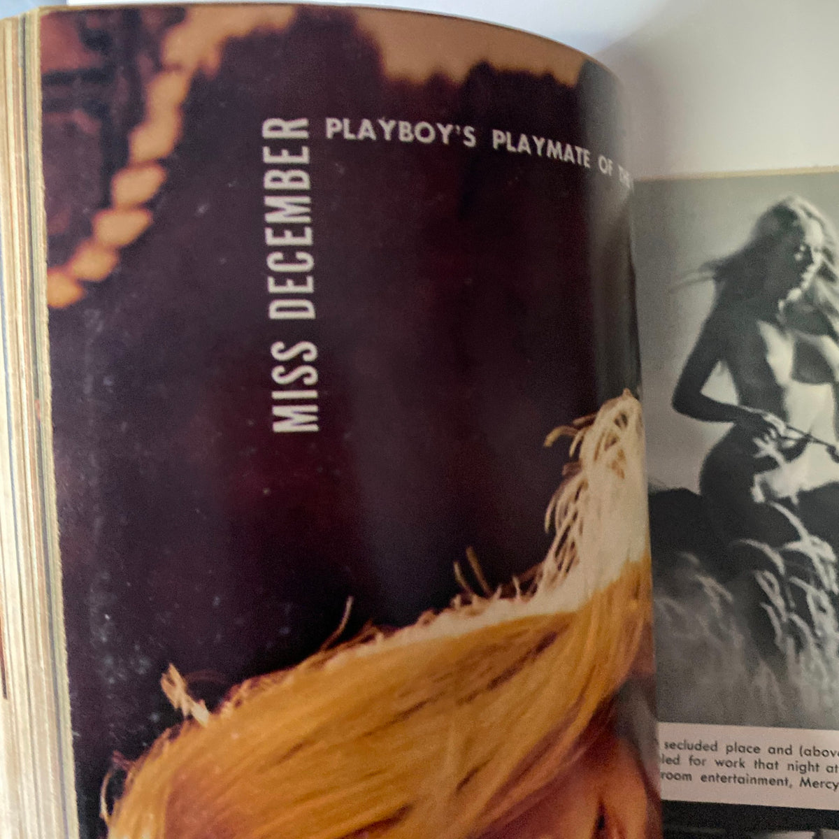 VTG Playboy Magazine December 1972 with centerfold of Mercy Rooney, showcasing the charm of 1970s photography and culture.