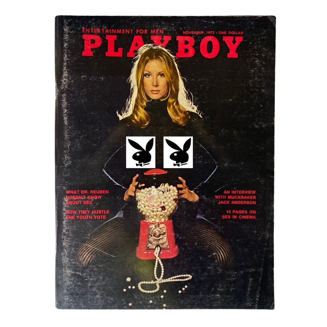 Vintage Playboy Magazine November 1972 Playmate Lenna Sjooblom w Centerfold No Label