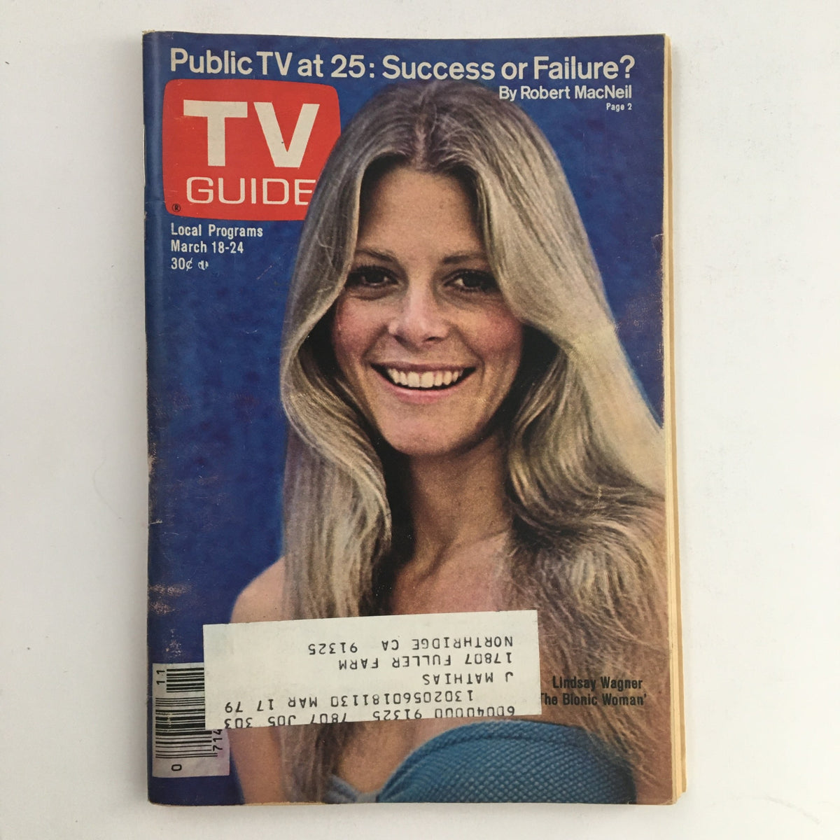 TV Guide Magazine March 18 1978 Lindsay Wagner 'The Bionic Woman' L.A. Edition