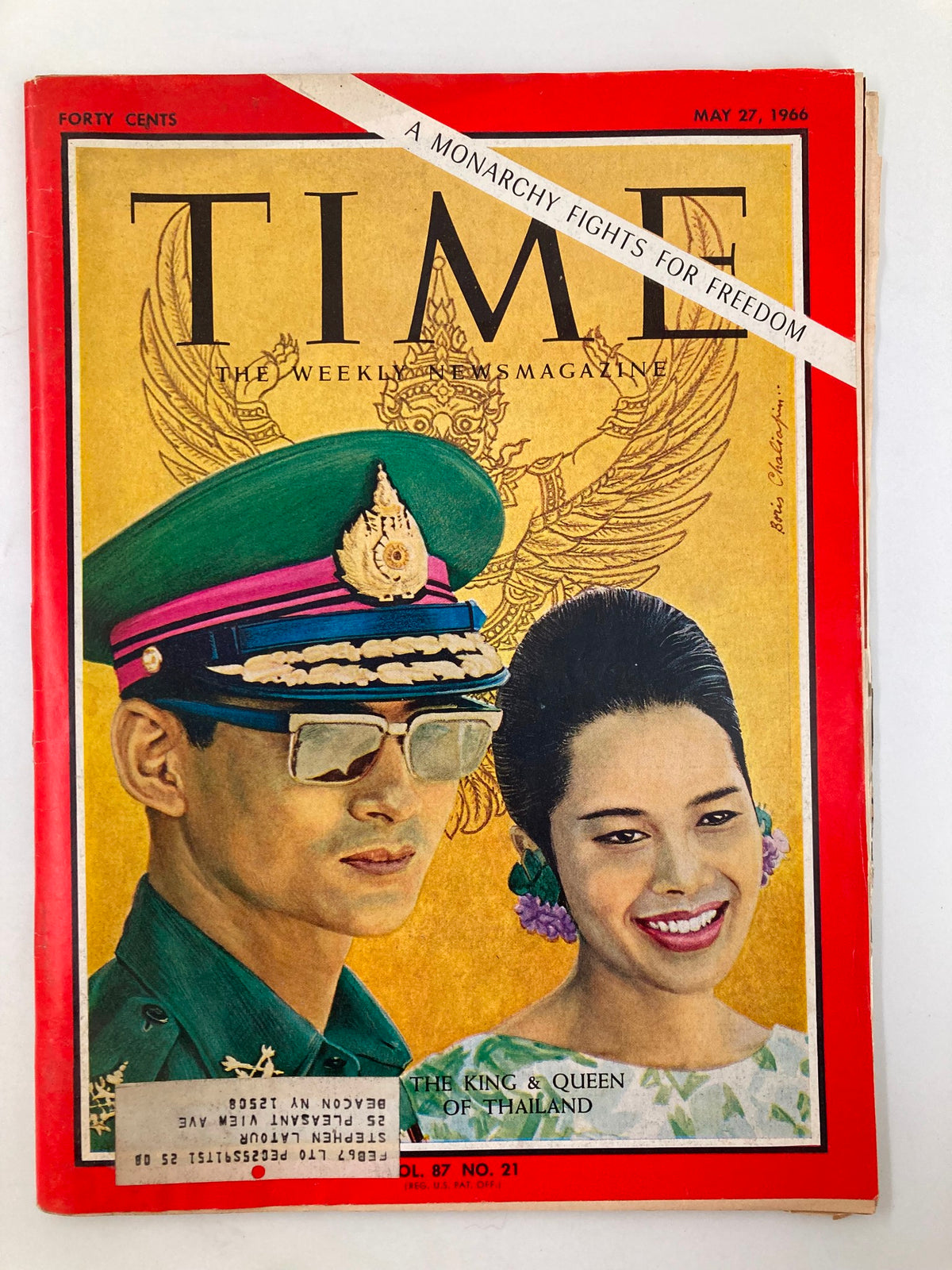 Time Magazine May 27 1966 Vol 87 #21 The King and Queen of Thailand