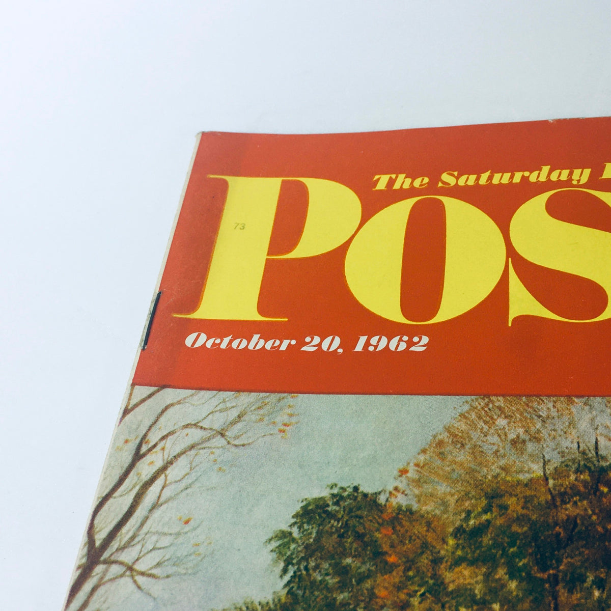 Close-up view of the title section of The Saturday Evening Post, October 20, 1962, highlighting the untold story of Thalidomide babies.