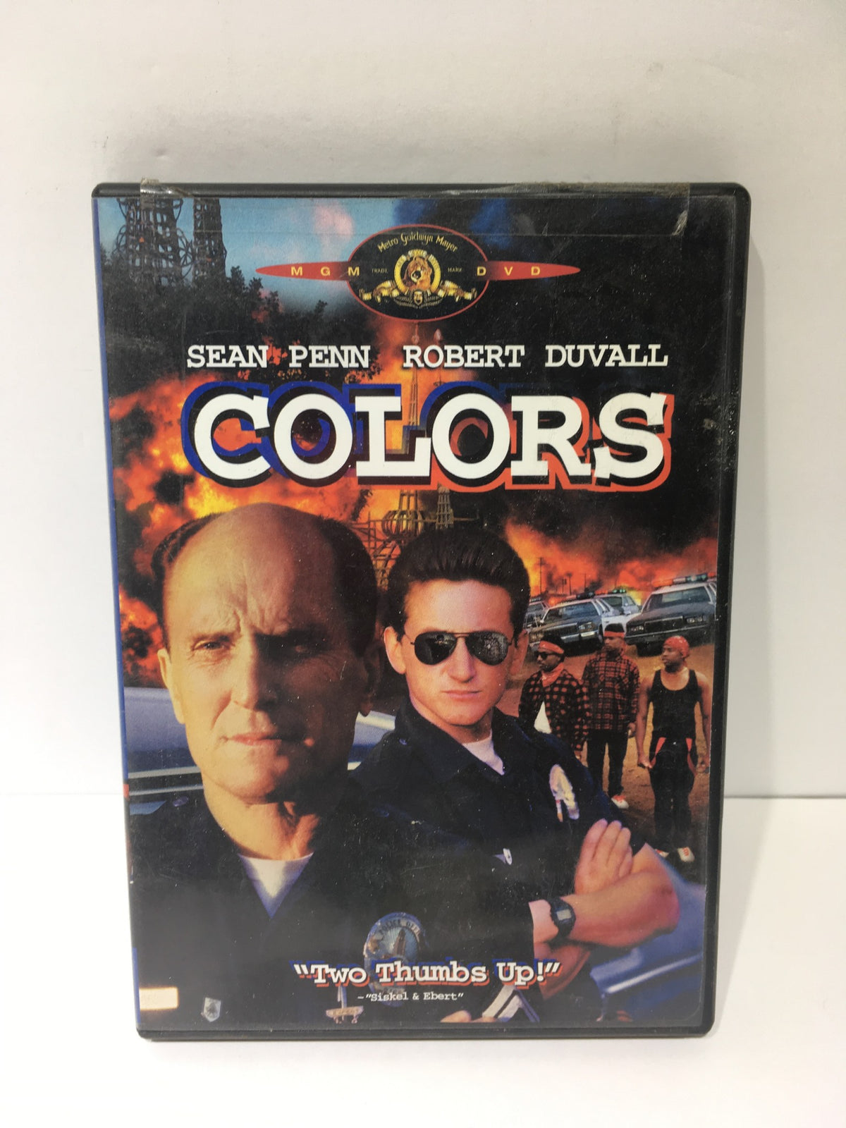 Front cover of Colors DVD featuring Sean Penn and Robert Duvall with the text 'Two Thumbs Up'.